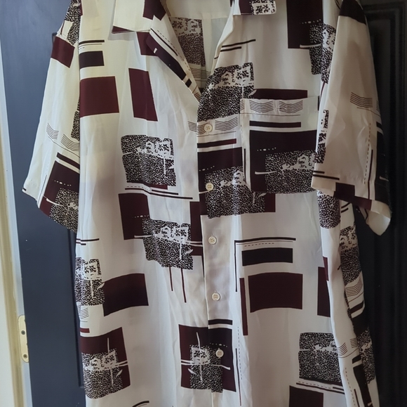 A Cut Above "Henri Valdise"  Button Up Brown & Cream Men's Size XL - Picture 5 of 11